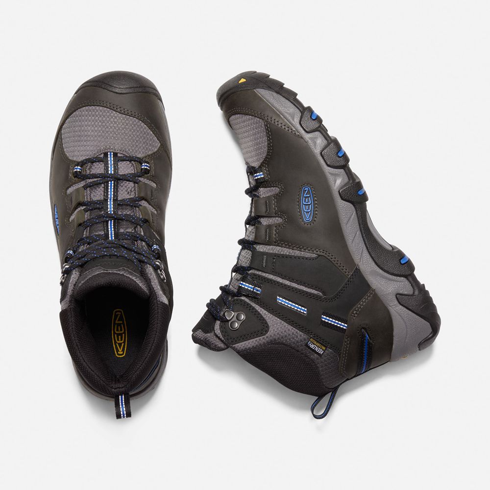 Keen Vandringskängor Herr Svarta/Blå - Steens Läder Waterproof - 608759XHO